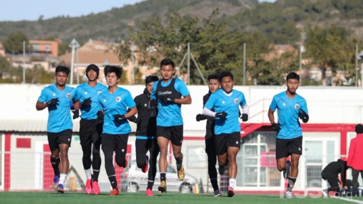 Latihan pemain Timnas U-19.