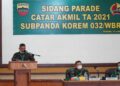 Danrem 032/Wbr Pimpin Sidang Parade Catar Akmil, 28 Catar Lolos Seleksi Tingkat Sub Panda
