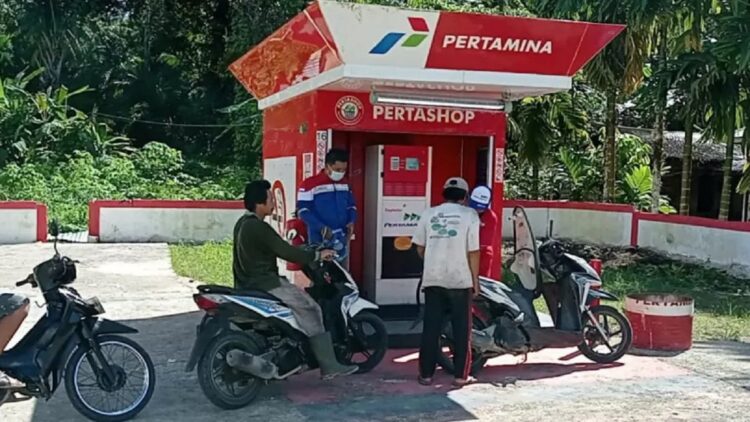 Pertashop di Kepulauan Mentawai.