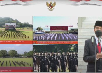 Presiden Jokowi Lantik 700 Perwira TNI dan Polri Tahun 2021