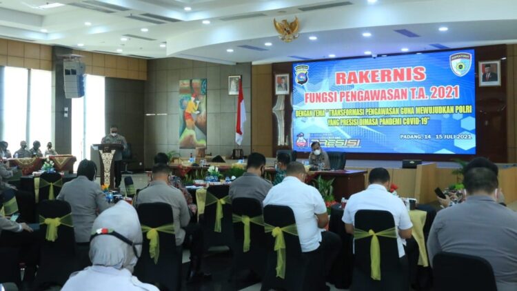 Rakernis fungsi pengawasan yang digelar Polda Sumbar.