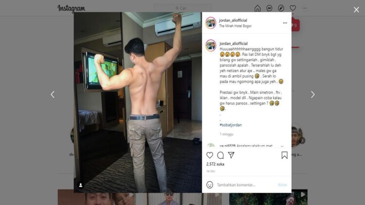 Wah! Upik Isil Pacaran dengan Aktor FTV Disebut Settingan, Ini Postingan Sang Pacar 1 Postingan instagram pacar Upiak Isil.
