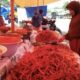 Pedagang cabai keriting di Kabupaten Agam.