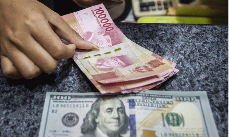 Kurs Rupiah Senin Pagi Menguat 4 Poin jadi Rp14.459 per Dolar AS 1 Karyawan menghitung uang di salah satu gerai penukaran uang asing di Jakarta, Jumat (6/11/2020). ANTARA FOTO/Dhemas Reviyanto.