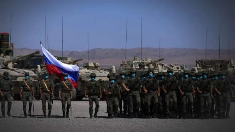 Tentara Rusia di latihan gabungan militer China. (Foto militer China)