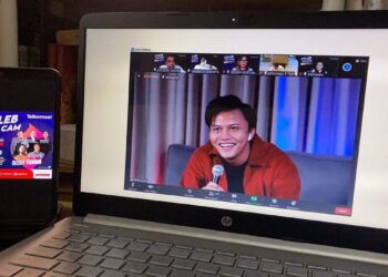 Rizky Febian Hibur Jurnalis dan Komunitas Sumatera di Celeb on Cam Telkomsel