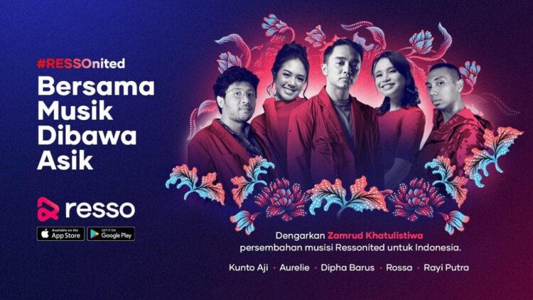 Resso meluncurkan kampanye 'Bersama Musik Dibawa Asik' yang ditandai dengan merilis lagu legendaris 'Zamrud Khatulistiwa'. (Foto: Resso)