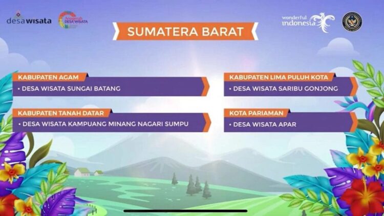 Nagari Sungai Batang satu dari empat nagari di Sumbar yang lolos nominasi 50 besar ADWI 2021. (AMC)