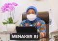 Menaker Tegaskan Komitmen Pemerintah Tingkatkan Perlindungan Pekerja di Era Digitalisasi 6 Menteri Ketenagakerjaan Ida Fauziyah. (Kemenaker RI)