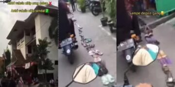 Mau Vaksin tapi Malas Ngantre, Sandal Terpaksa Dijejer sepanjang Jalan