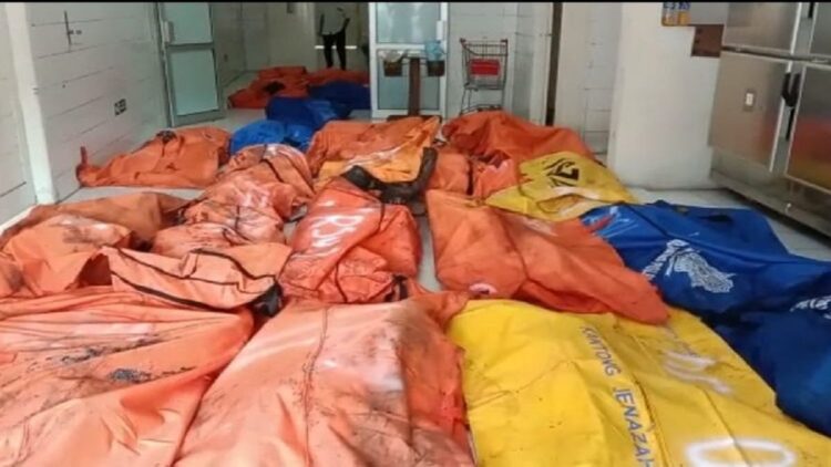 Jenazah para korban kebakaran Lapas Kelas 1 Tangerang sebelum diidentifikasi. (net)