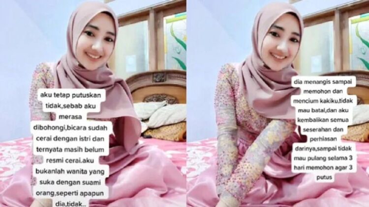 Pengakuan wanita berhijab ini viral setelah seorang ustad mengajaknya menikah tapi taunya si ustad sudah beristri. (TikTok/milkiyahamira)