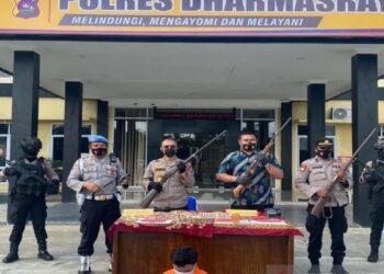 Polres Dharmasraya Sita Tiga Senpi Rakitan, Pemilik Klaim Hanya Digunakan untuk Jaga Kebun dan Berburu