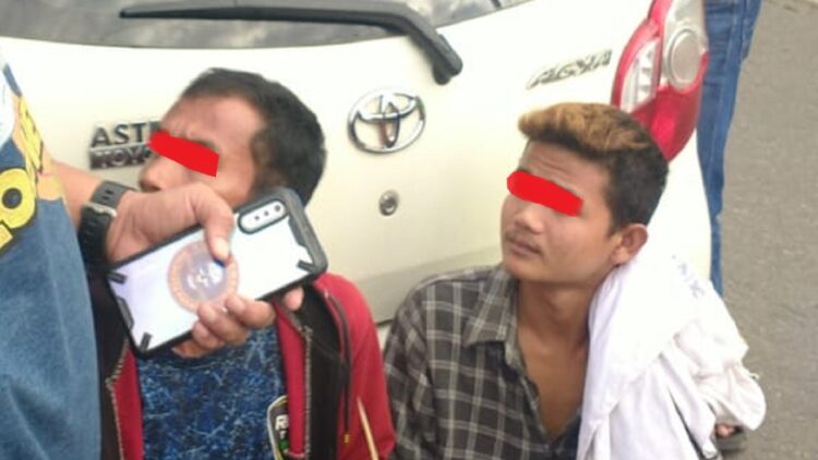 Tim Klewang menciduk satu orang diduga pelaku di Jalan Kampung Nias V, Minggu (29/8/2021) pagi. (IST)