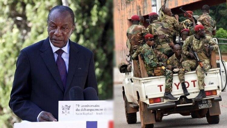 Tentara Pemberontak Kudeta Guinea, Presiden Alpha Conde Ditangkap 1 Presiden Guinea, Alpha Conde, saat berpidato dalam peringatan 75 tahun pendaratan sekutu di Perang Dunia II, Kamis (15/8/2019) di Provence, Saint-Raphael, Perancis. (Foto: reuters)