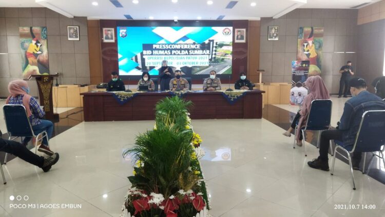 Rilis Polda Sumbar terkait hasil Operasi Singgalang 2021.