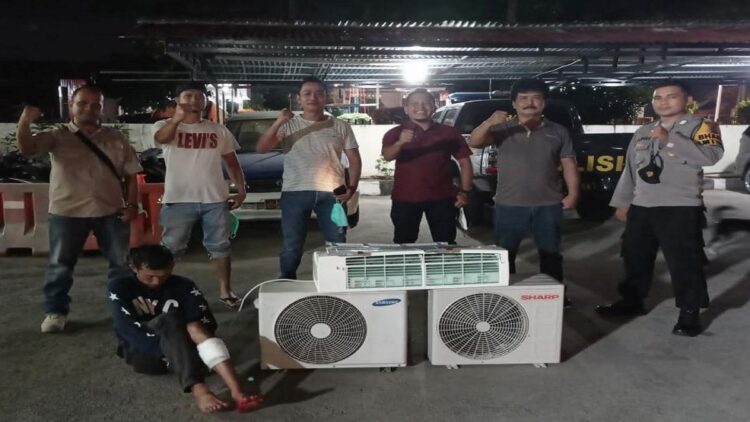 Tim Opsnal Polsek Padang Barat menangkap pelaku pencurian barang-barang mewah di kawasan Veteran, Kota Padang. (IST)