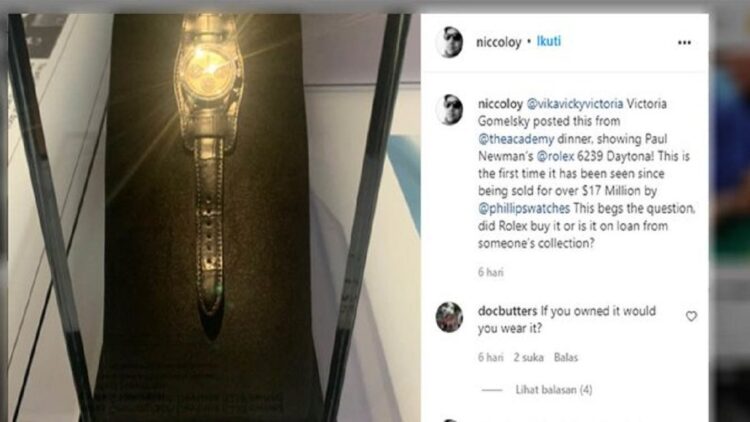 Jam tangan Rolex Cosmograph Paul Newman Daytona Ref 6239. ©Instagram/niccoloy
