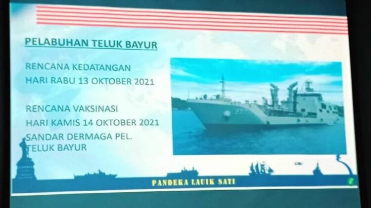 Besok KRI Bontang Nyandar di Teluk Bayur, Kamis Gelar Vaksinasi Massal 1 Rapat kedatangan KRI Bontang-907 ke Padang untuk mendukung pelaksanaan vaksinasi COVID-19 Lantamal II Padang. (ANTARA/HO-LantamalPadang)