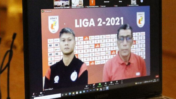 Presscon laga Liga 2 Semen Padang FC kontra PSPS Riau yang digelar daring.