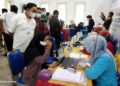 Vaksinasi Massal di Mata Air Berjalan Sukses, Masyarakat Antusias