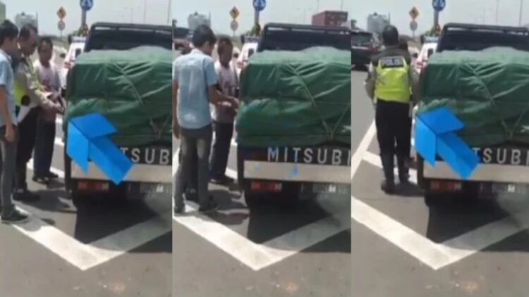 Video polisi terima uang sogokan viral. (Sumber: Instagram/andreli_48)