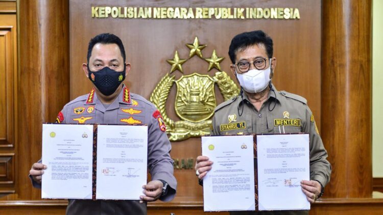 Kapolri Siap Kawal Ketahanan Pangan Rakyat Indonesia 1 MoU Polri dan Kementan.