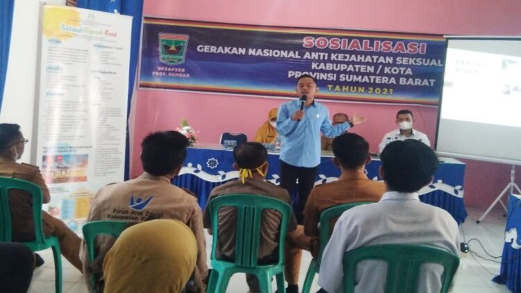 Sosialisasi gerakan anti pelecehan seksual terhadap anak di Pasaman.