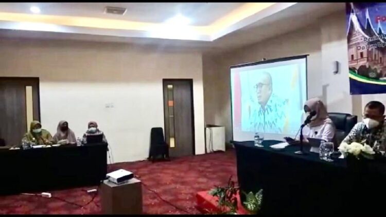 Anggota DPR RI Andre Rosiade secara virtual membuka Diskusi Peningkatan Kapasitas UKM dalam Upaya Peningkatan Daya Saing Usaha Nasional di Kota Padang, Kamis (18/11). (IST)