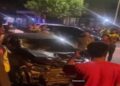 Brio Vs Supra Fit Bertabrakan di Simpang Ulak Karang, Pengemudi Motor Patah Tulang