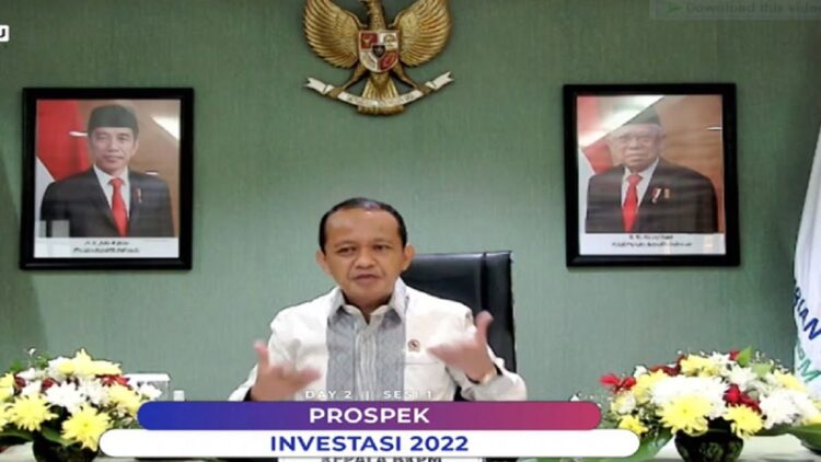 Tangkapan layar Menteri Investasi/Kepala BKPM Bahlil Lahadalia dalam Economic Outlook 2022: Prospek Investasi 2022, Selasa (23/11/2021). (ANTARA/Youtube BeritaSatu)