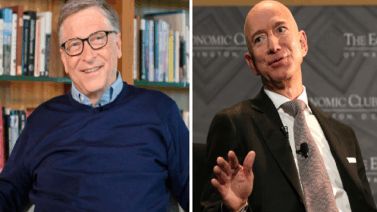 Gagal Jadi Panutan Pejuang Iklim Usai Sewa Superyacht, Bill Gates dan Jeff Bezos Dikecam Warganet 1 Bill Gates dan Jeff Bezos. (net)
