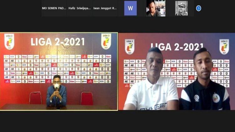 Press conference Semen Padang FC kontra Sriwijaya FC.