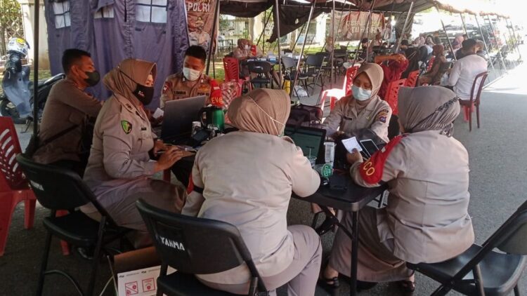Operasi Zebra Singgalang 2021, Polda Sumbar gelar Sumdarsin 1 Vaksinasi Covid-19 Polda Sumbar.
