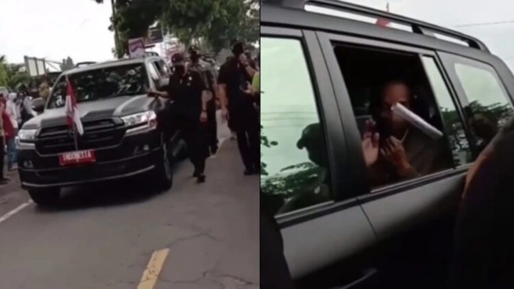 Video Jokowi dilempar kertas viral. (Sumber : Instagram/indoviral8)