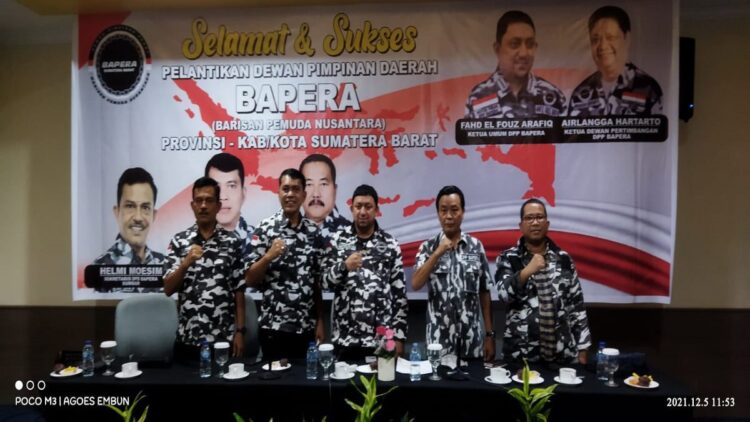 Jumpa pers jelang pengukuhan pengurus Bapera Sumbar.