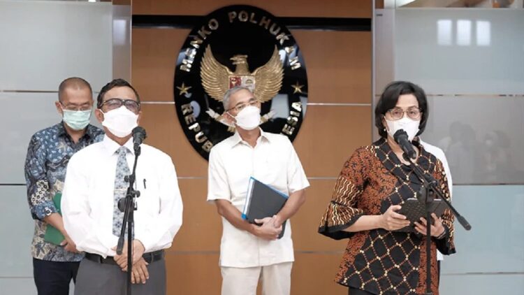 Keterangan Pers Satgas BLBI, Kamis (23/12/2021), di Kantor Kemenko Polhukam. (Foto: Humas Kemenkeu/Faiz)