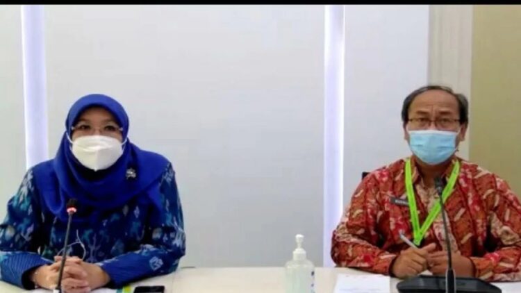 Tangkapan layar Direktur Pencegahan dan Pengendalian Penyakit Tular Vektor dan Zoonotik Ditjen P2P Kemenkes RI Siti Nadia Tarmizi (kiri) dalam konferensi pers secara virtual yang diikuti dari aplikasi Zoom di Jakarta, Selasa (28/12/2021). (ANTARA/Andi Firdaus).