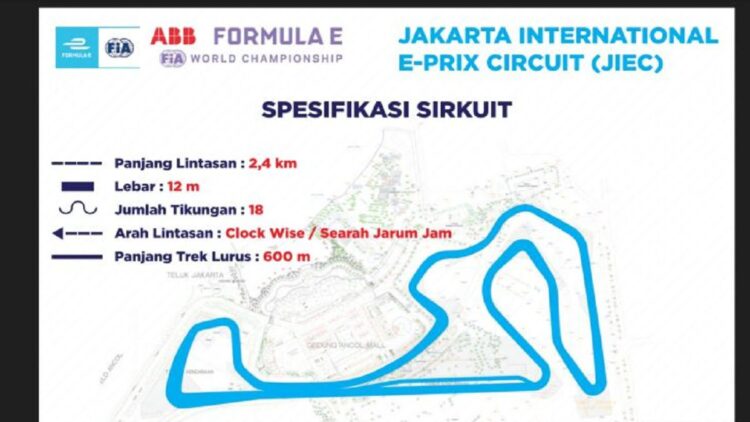 Lintasan atau sirkuit balap Formula E yang berada di Ancol, Jakarta Utara dan bernama Jakarta International E-Prix Circuit (JIEC). ANTARA/Abdu Faisal.