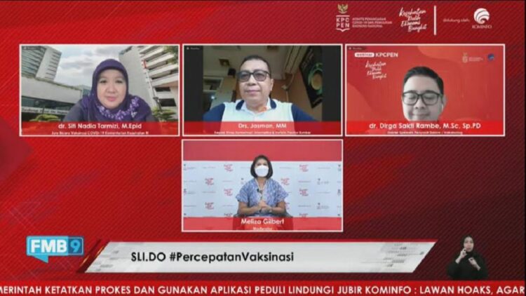 Pandemi Melandai, Momentum Percepat Capaian Vaksinasi Nasional 1 Dialog Produktif Media
Center Forum Merdeka Barat 9 (FMB 9) - KPCPEN, Rabu sore (1/12/2021). (IST)