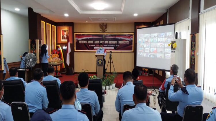 Andika Dwi Prasetya: Berkinerja Baik, Kanwil Kemenkumham Sumbar Raih Berbagai Penghargaan 1 Kegiatan refleksi akhir tahun 2021 Kanwil Kemenkumham Sumbar. (IST)