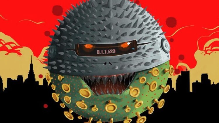 Foto: Ilustrasi virus corona varian omicron (Edward Ricardo/CNBC Indonesia)