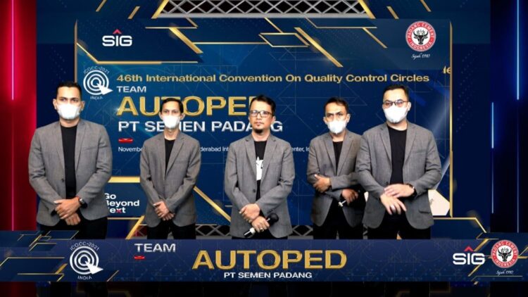 Ini Dia Inovasi dari Tim Semen Padang di Ajang ICQCC 2021 1 Tim AUTOPED dari kiri ke kanan: Alit Sembodo, Tarmizi, Zulva Warman, Elvies Anthony dan Fandi Rahmanda.