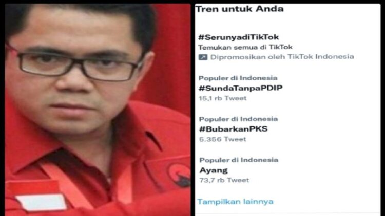 Buntut Pernyataan Kontroversial Arteria Dahlan soal Sunda, Ramai Tagar #SundaTanpaPDIP 1 Ramai Tagar #SundaTanpaPDIP. (net)