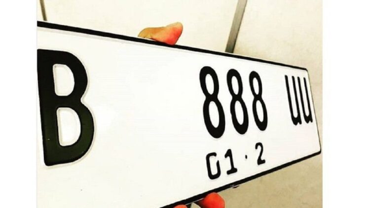 Ilustrasi pelat nomor putih. (net)