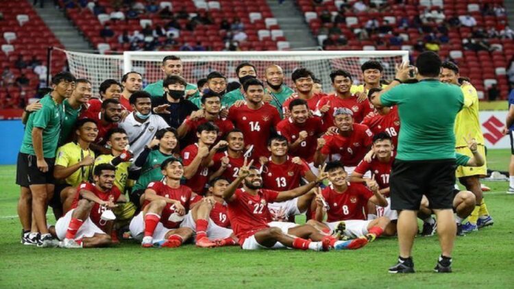 Selebrasi Timnas Indonesia saat meraih runner up Piala AFF 2020.