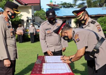 Sertijab Dua Pejabat Utama di Polres Agam Berjalan Aman dan Khidmat