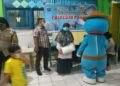 Wah! Ada Superhero dan Doraemon di Arena Vaksin SDIT Adzkia Padang