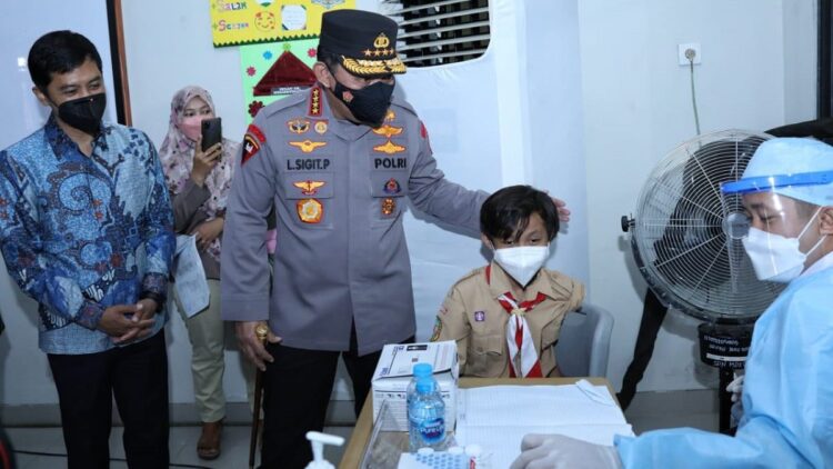 Launching Vaksinasi Merdeka Anak, Kapolri: Upaya Menjaga Generasi Penerus Bangsa 1 Vaksinasi anak merdeka.