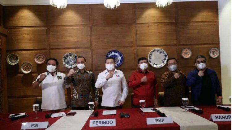 Pertemuan ketua umum parpol nonparlemen. ANTARA/HO-Perindo